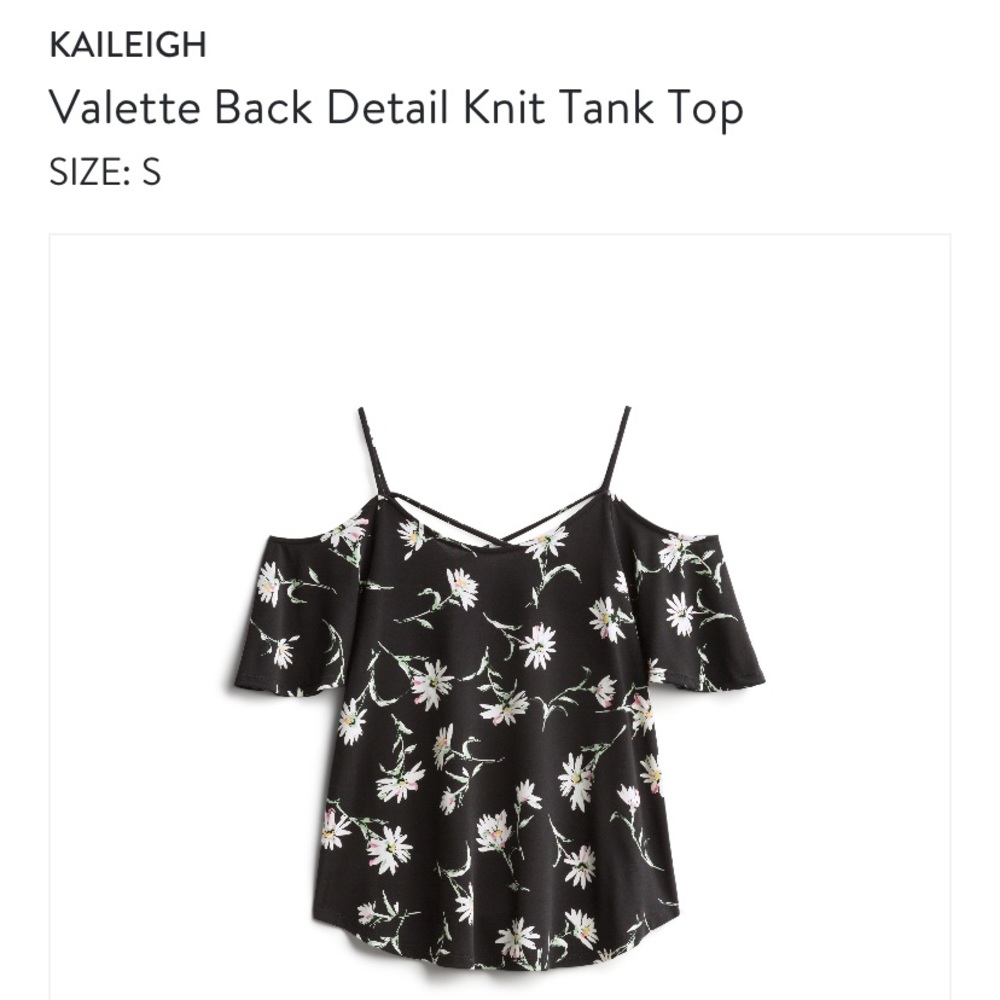 NWT Valette back detail tank knit